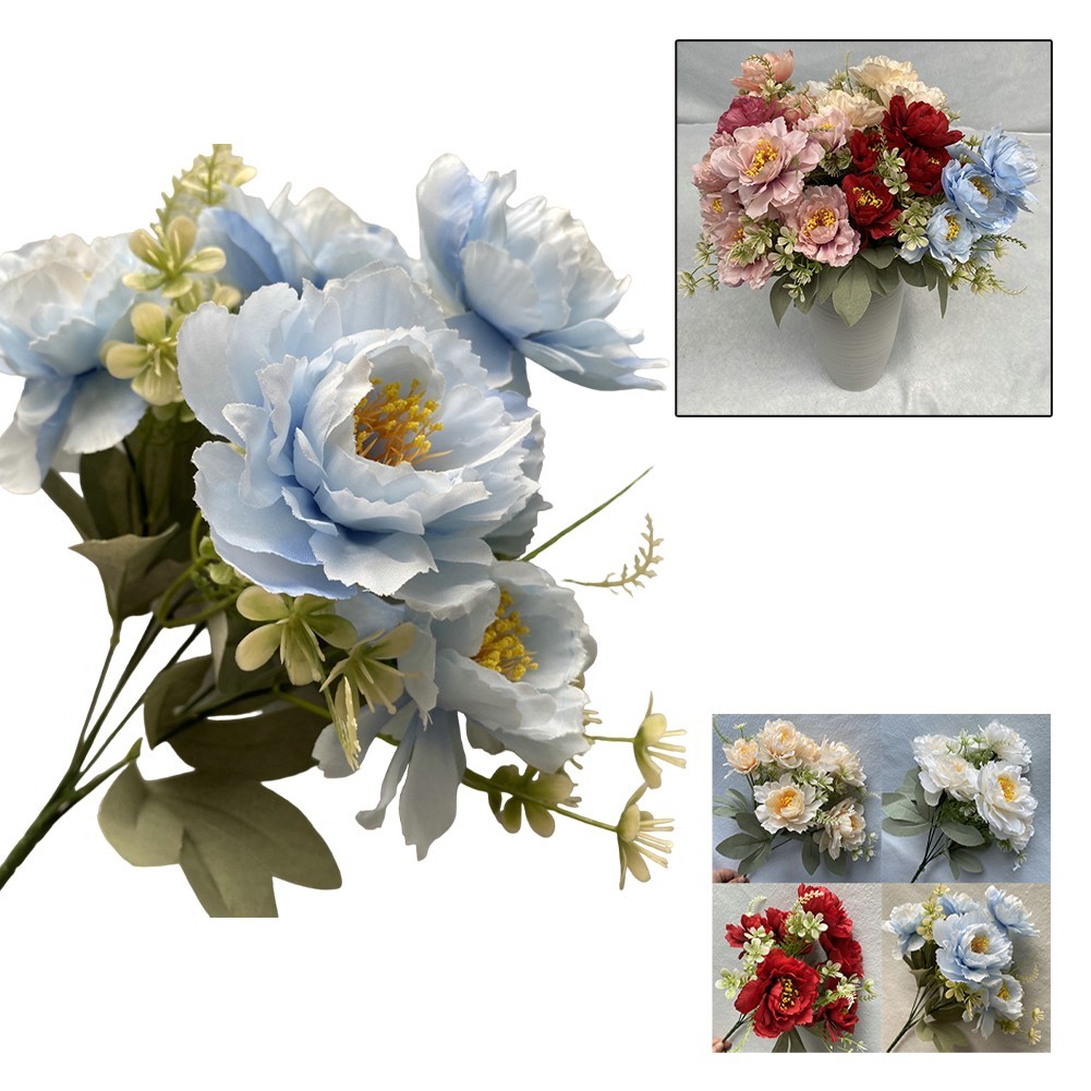 Vibrant Simulation Peony Flowers for Home Decor Weddings 35cm Height