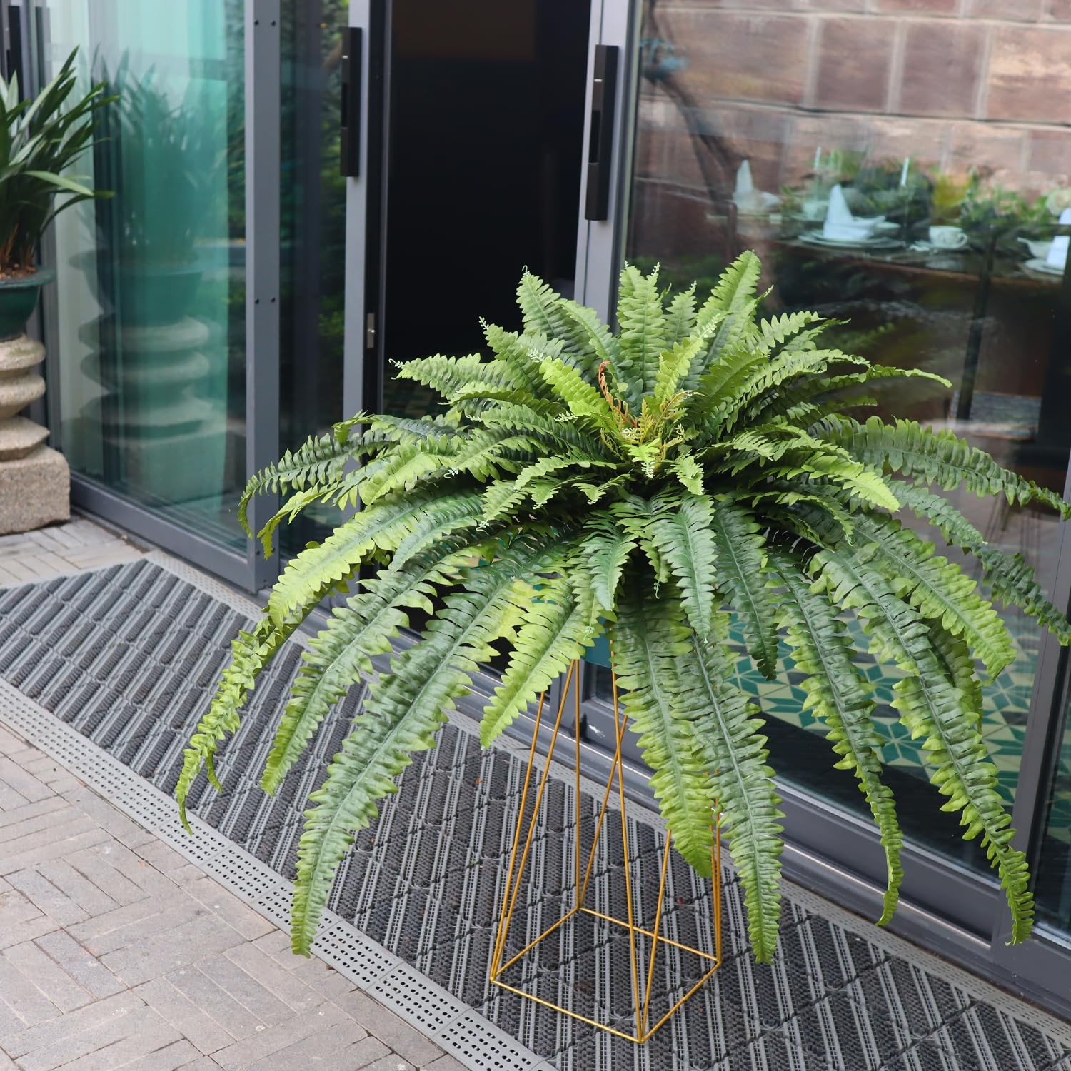 Artificial Fern for Outdoor Large 68″ Fake Fern Artificial Plants UV Resistant F
