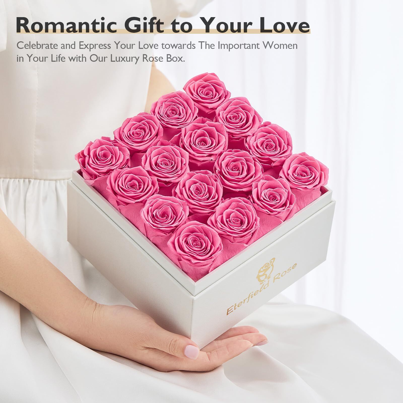 Forever Flowers Preserved Flowers for Delivery Real Roses That Last Over a Ye…