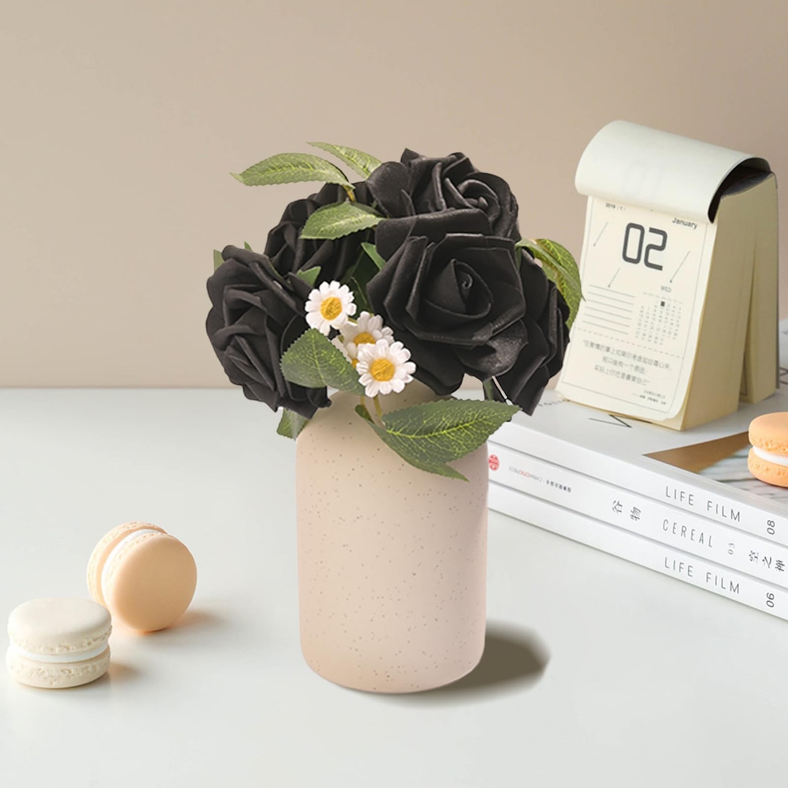 Artificial Flowers Fake Roses Faux Peony Foam Gardenia Combo for DIY Wedding …