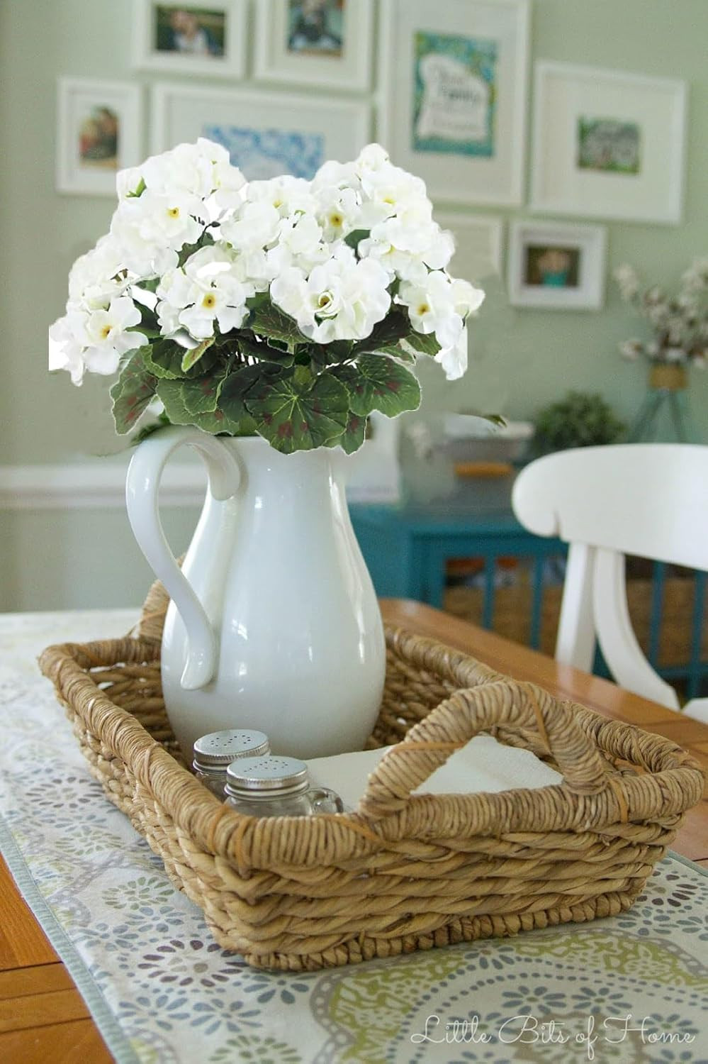 2Pcs Artificial Geraniums Silk Flowers Outdoor Artificial White Geranium Bush Fa