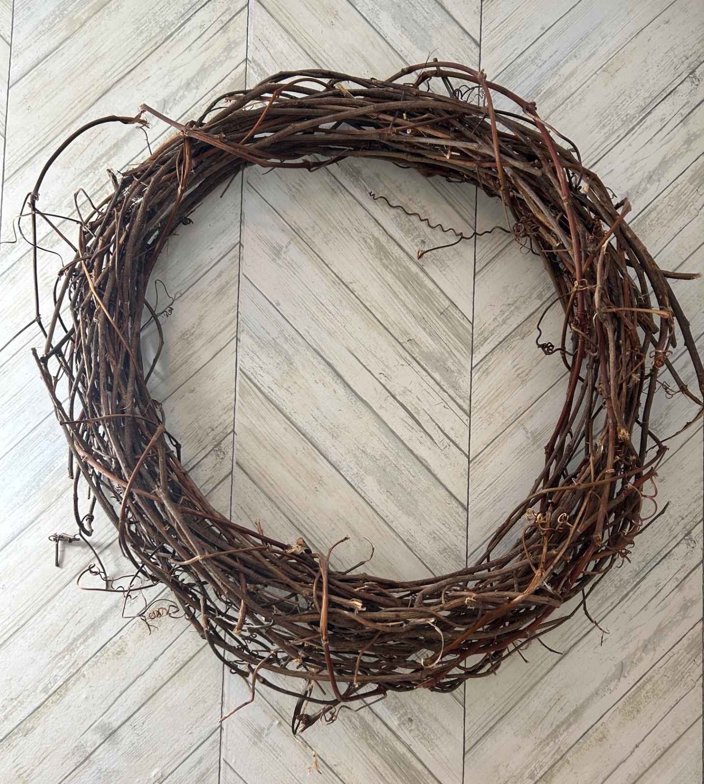 Natural Round Grapevine Wreath 26” Country Farmhouse Wall Wedding Crafting
