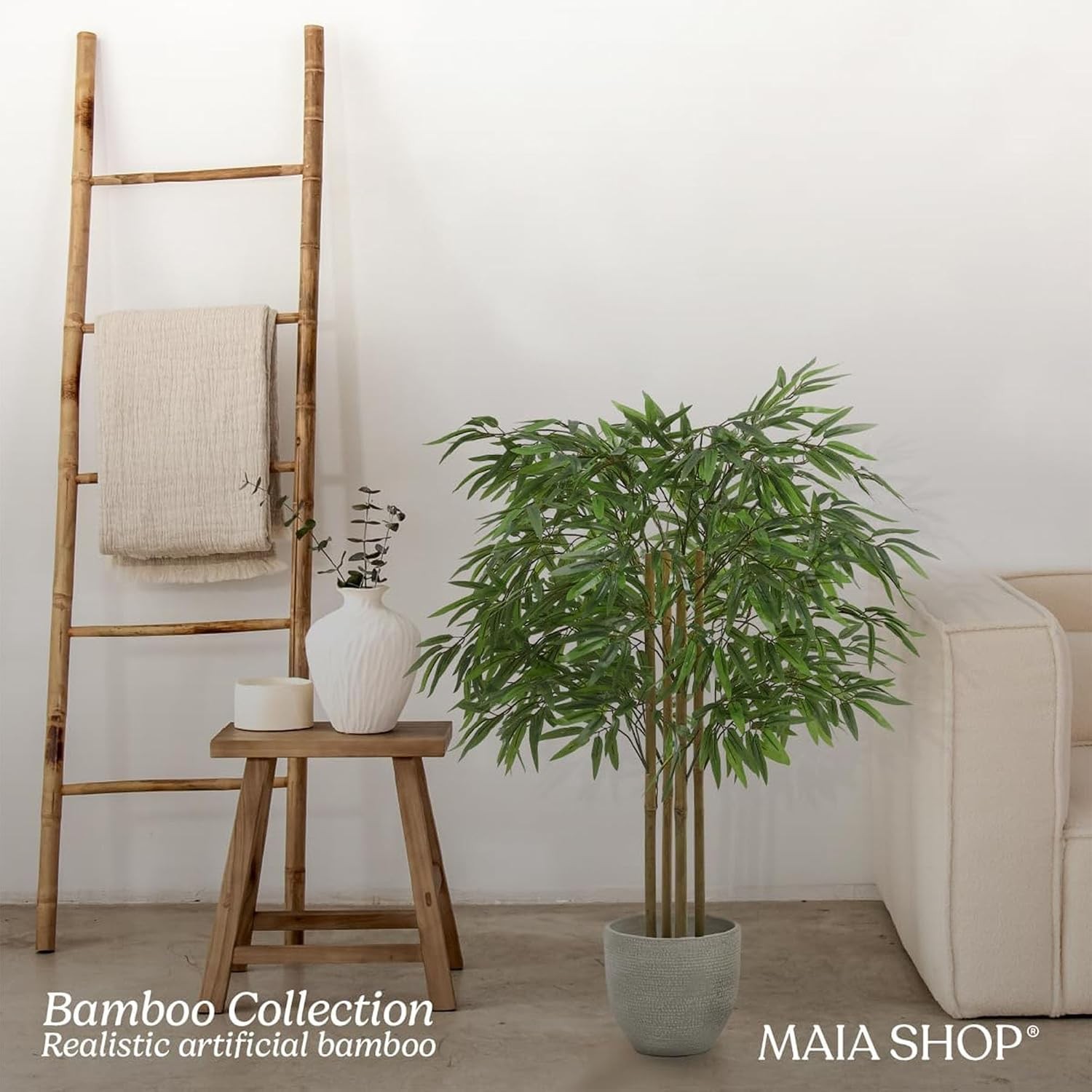 3ft 5in Artificial Bamboo Tree Plant House Apartment/Office – Realistic Fake