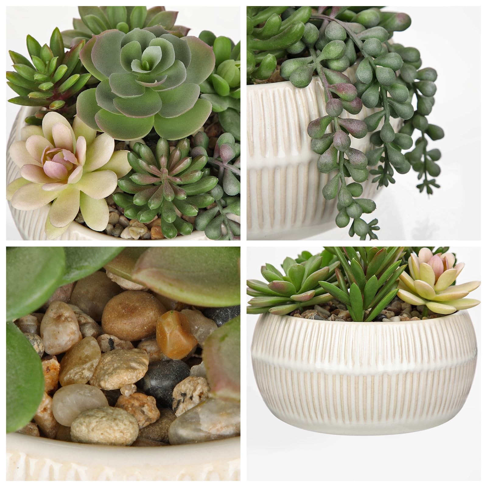 Artificial Succulent Plants in Pot 5.5 Inch Fake Succulents Arrangement Potte…