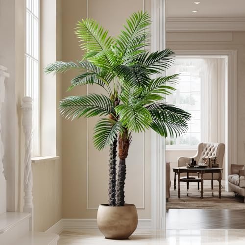6.2FT Artificial Phoenix Palm Tree Artificial 6ft 2in Triple Phoenix Palm Tree