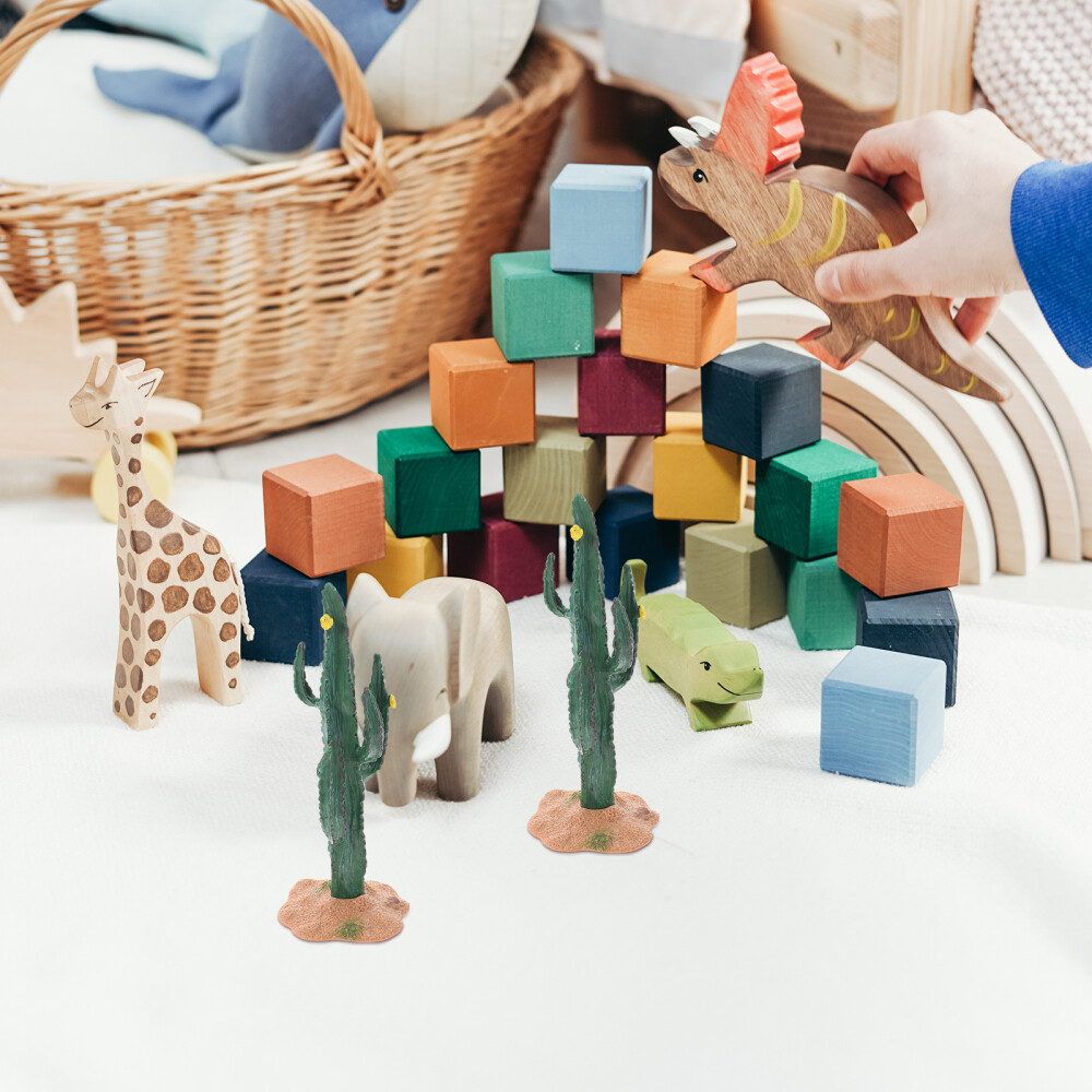 Cactus Ornament Mini Figurine Figurines Resin Simulation Ornaments