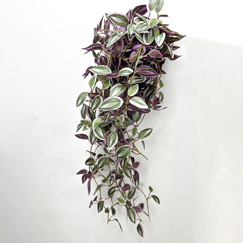 75Cm Long Artificial Vines Leaves Fake Hanging Plants Silk Tree Leafs Green