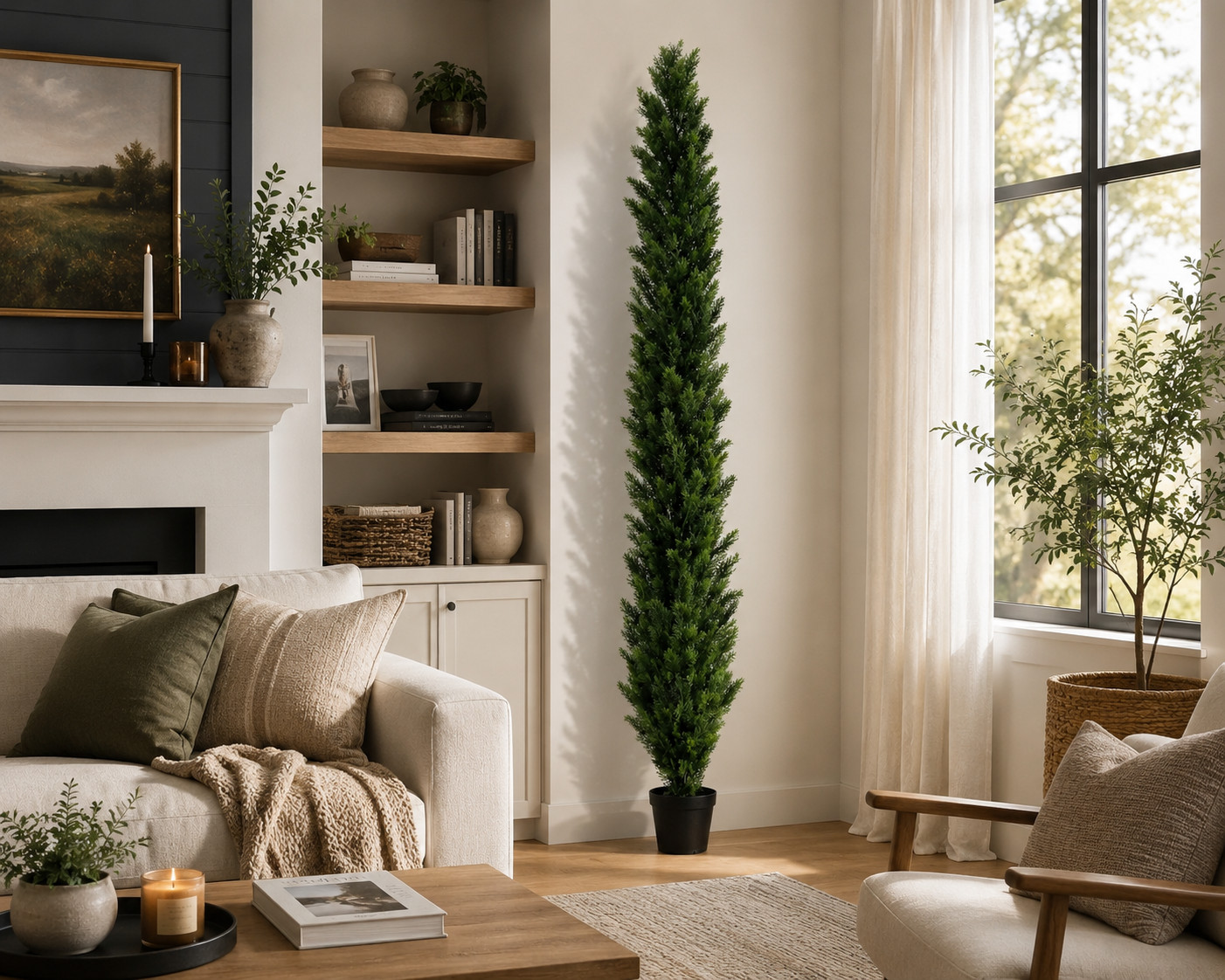 8FT Topiary Cedar Pine Artificial Tree Home Decor UV (Indoor/Outdoor)