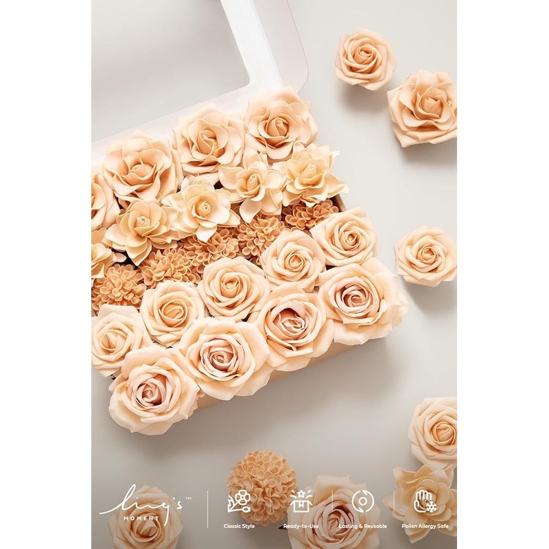 Silk Foam Flowers Bouquet Set Home Wedding Decor Centerpieces & Arrangements New