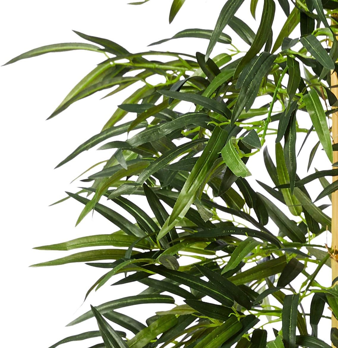 5.5Ft Bamboo Artificial Tree in Elegant White Tower Planter