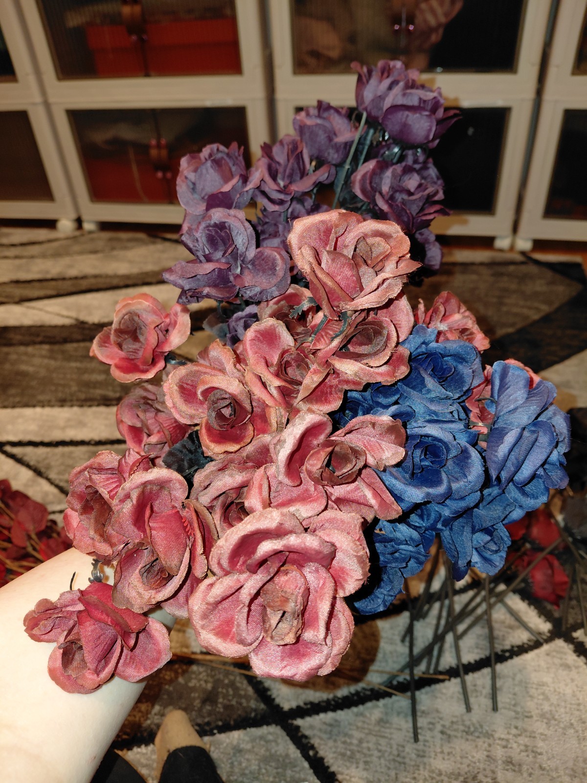 Huge Bundle Of Brand New Beautiful Mixed Faux Roses, Eucalyptus Etc Over 50 Pcs!