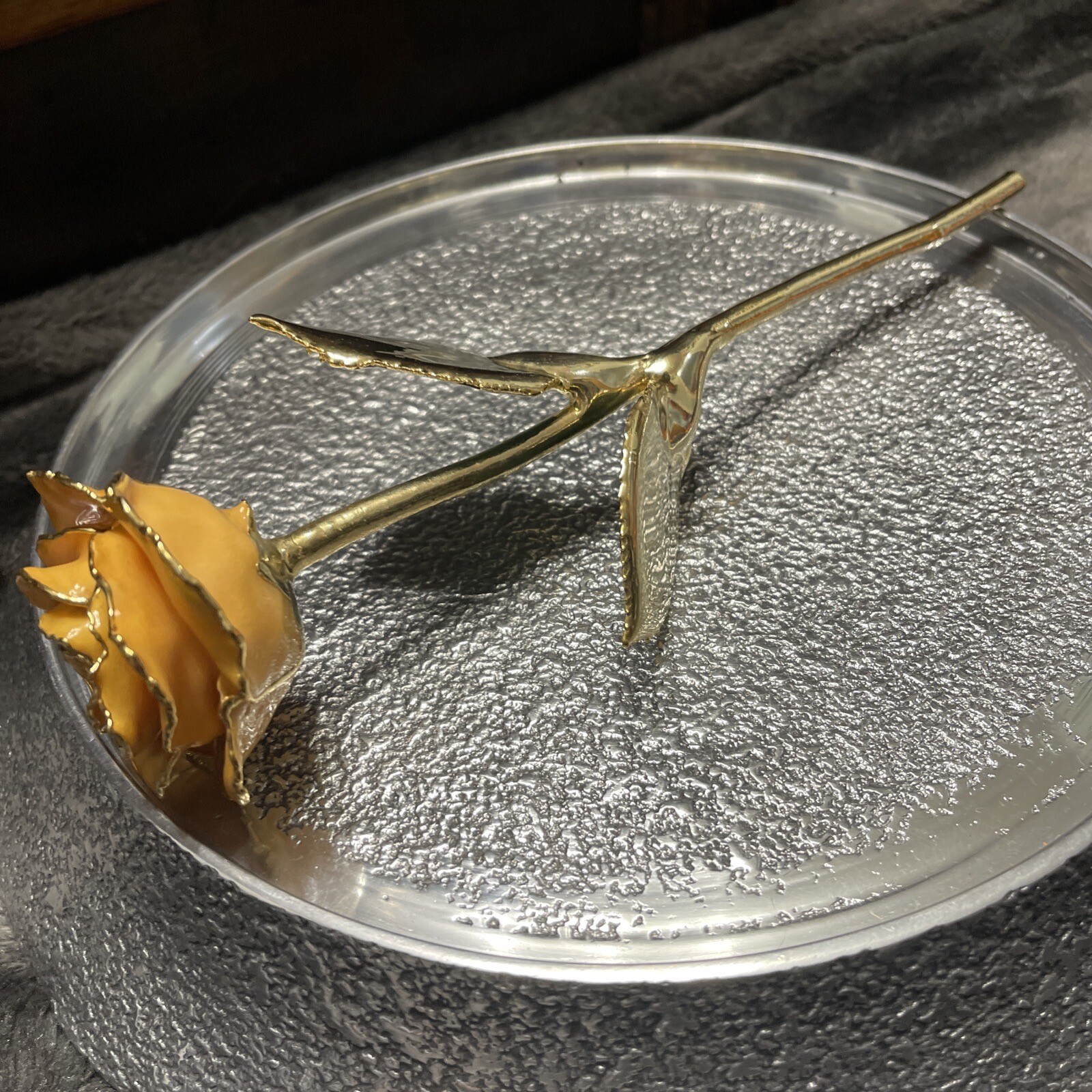 Real Rose Preserved And Dipped In 24 Kt. Gold