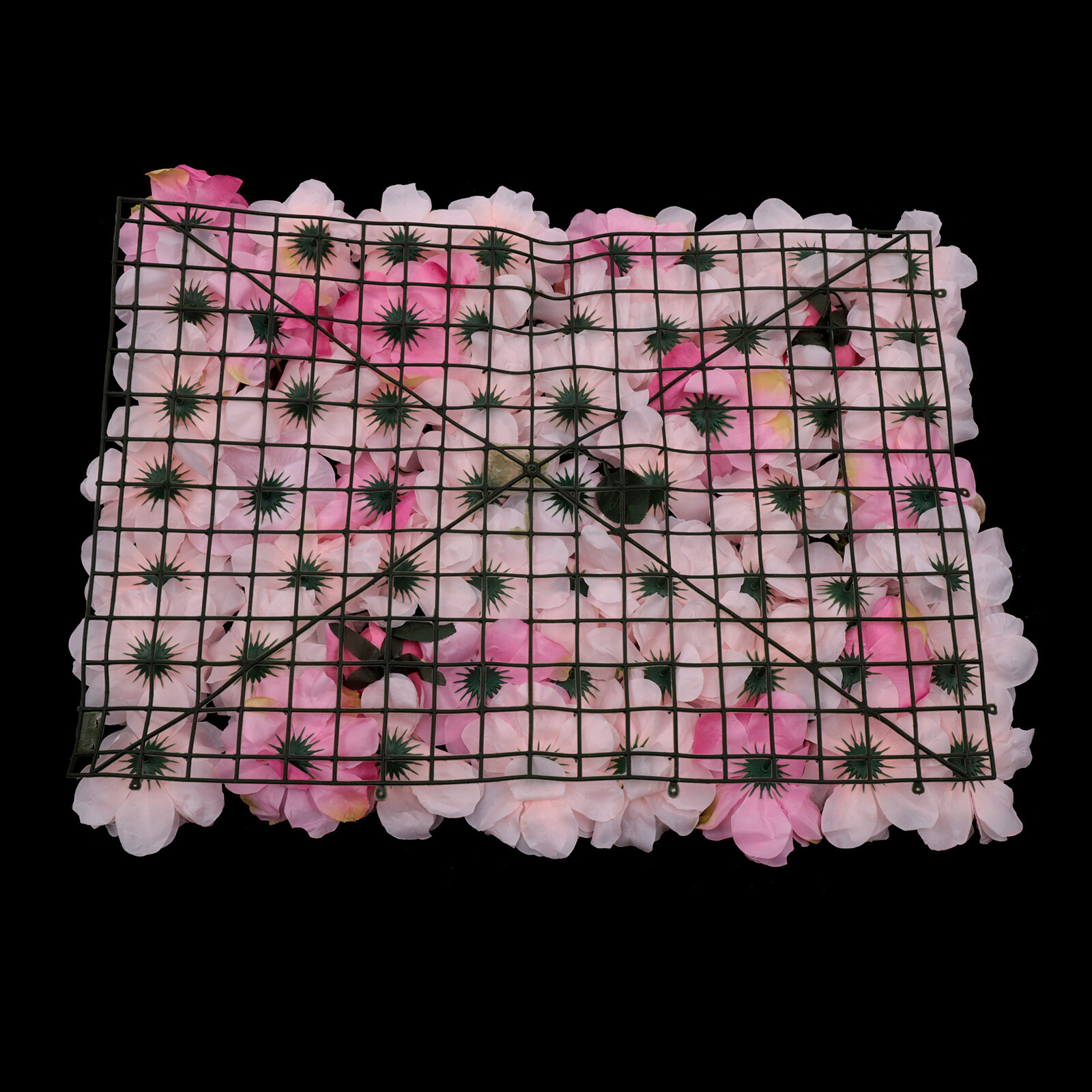 Artificial Flower Wall Panel Floral Backdrop Wedding Party Home Decor Pink 12x