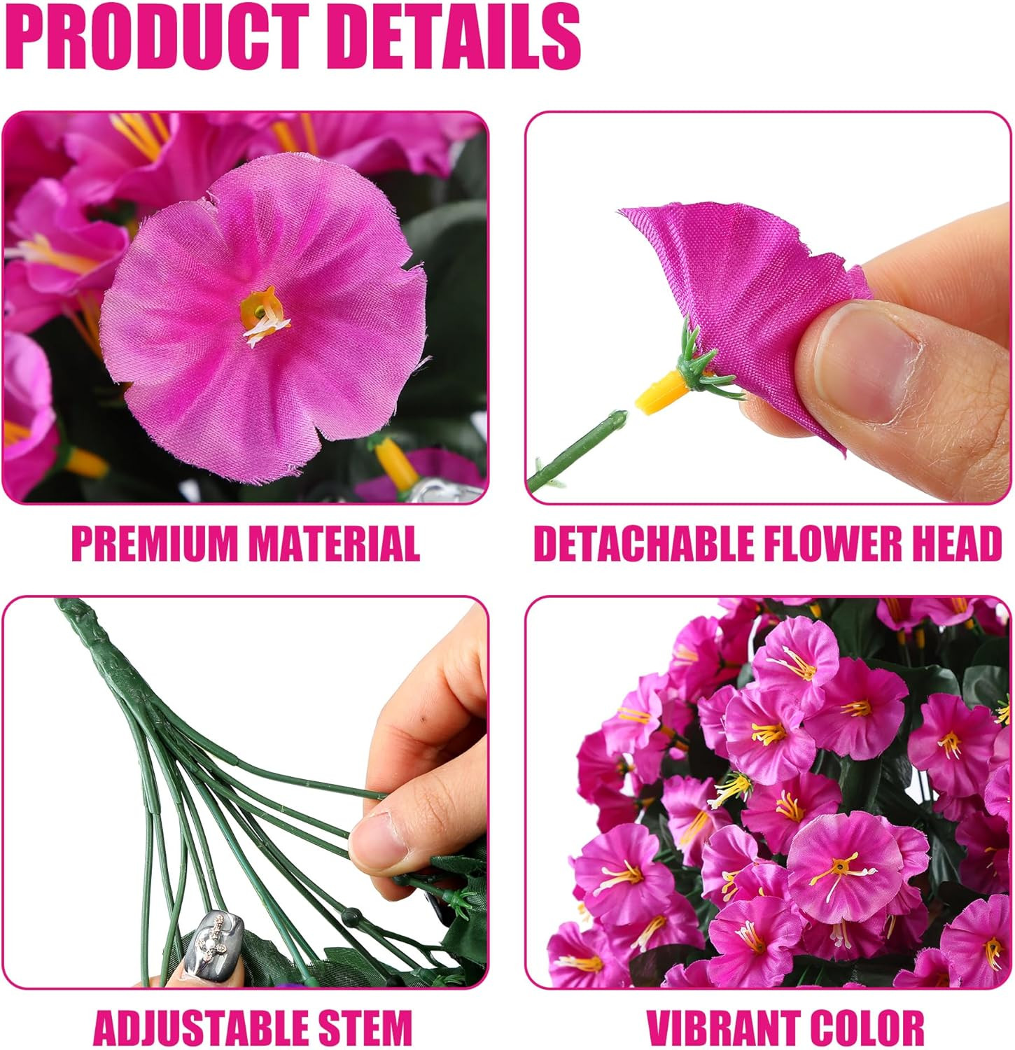 Artificial Fake Hanging Flowers Plants for Outdoor outside Spring Summer Deco…