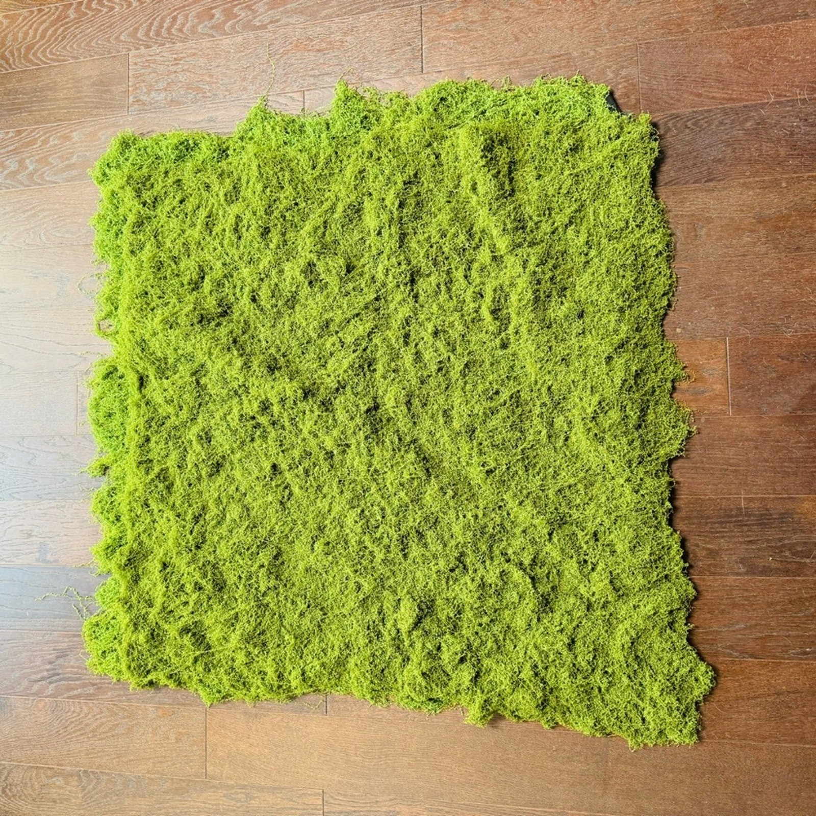 NEW ANTHROPOLOGIE TERRAIN Green Faux Moss Floral Plant Sheet Mat Rug DIY Decor