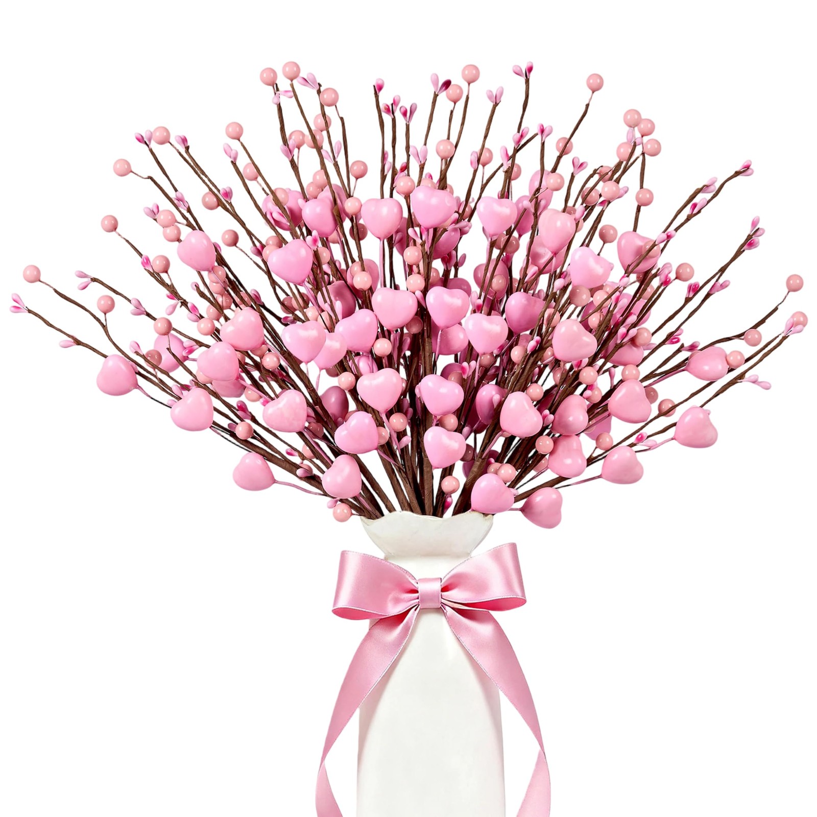Valentine’s Day Gifts 24 Pack Valentines Day Decorations 17 Inch Pink Heart P…