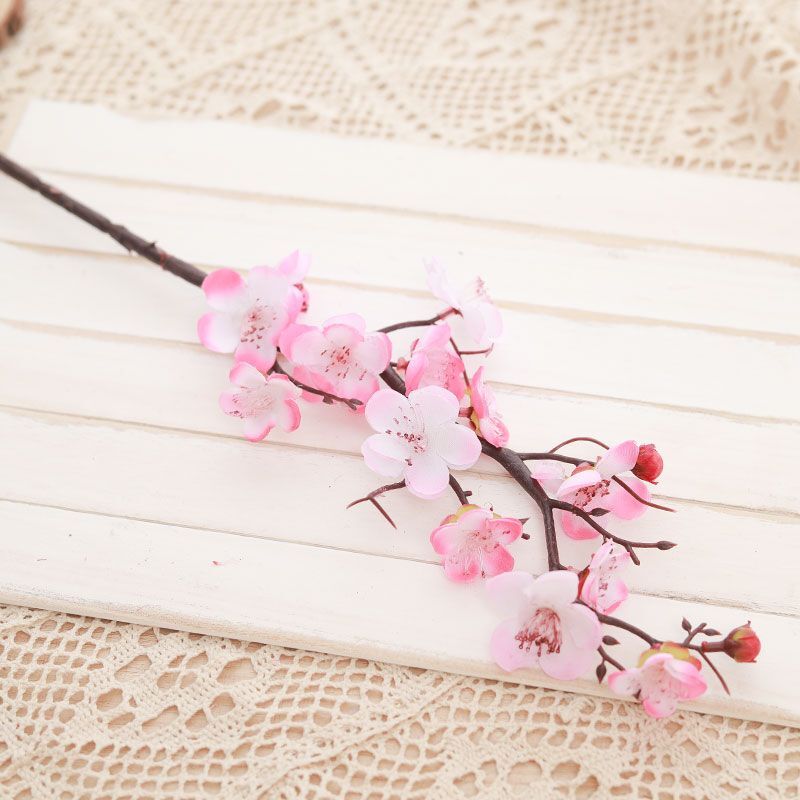 60cm Long Artificial Plum Flower Silk Petals Spring Winter Home Garden Decor NEW
