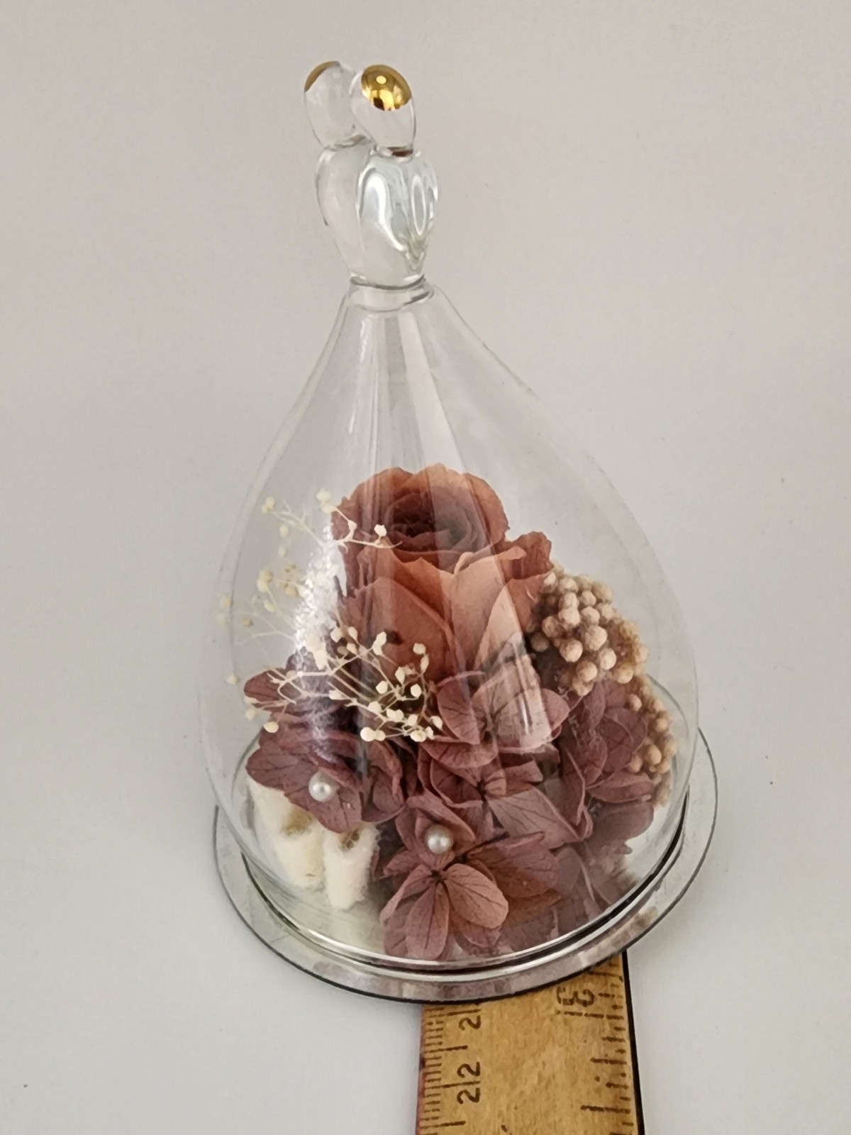 Hoomna Gemini Girl Eternal Rose in Glass Dome *GREAT GIFT*