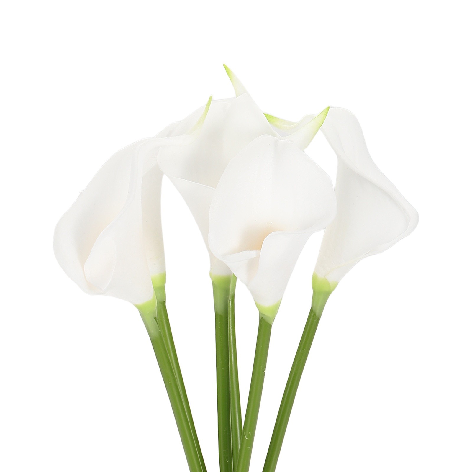 6Pcs 13 Inch Artificial Calla Lily Fake Flowers Real Touch White/Yellow]