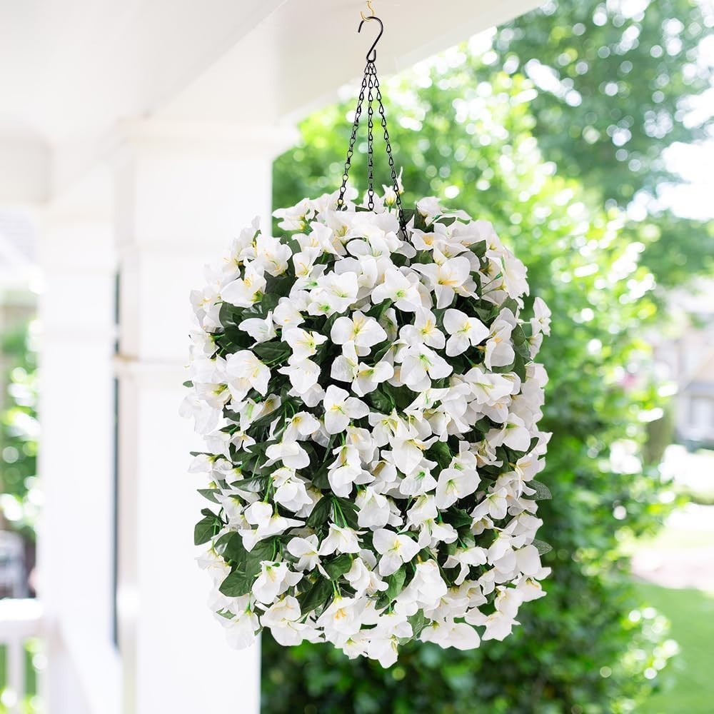 Faux Bougainvillea Artificial Flowers for Outdoors Fake Plants Outside Decora…