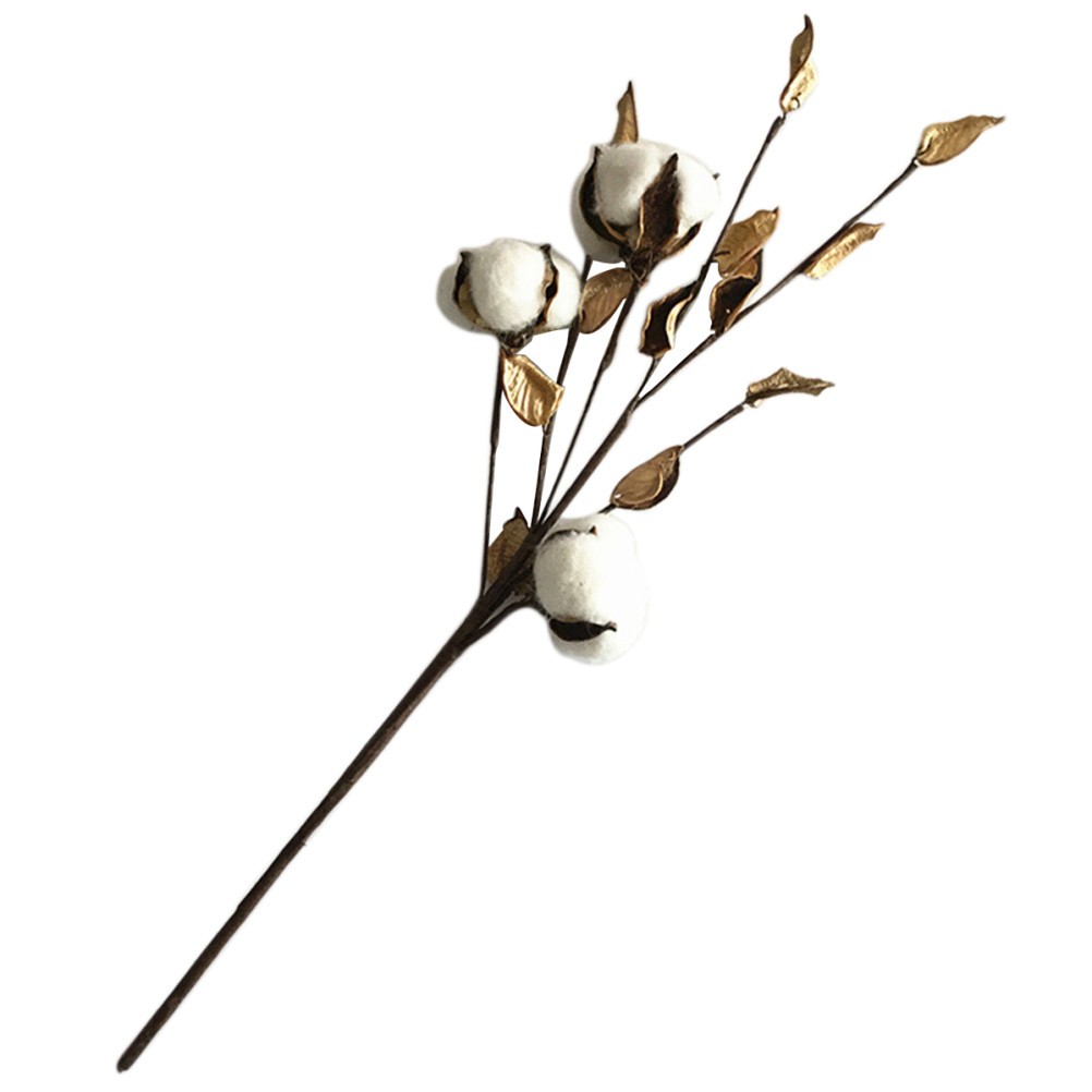 45 Cm Cotton for Decoration Tall Dried Flowers Floor Vase Floral Stems