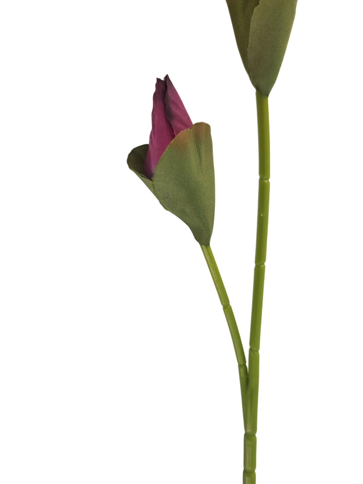 Blush Pink and Plum Purple Real Touch Iris Stems Set of 2 21 Inch Faux Flowers f