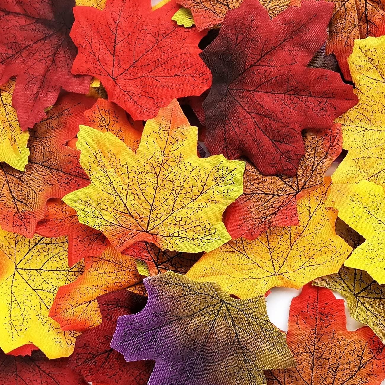 450 Pcs Artificial Fall Leaves Decoration,Fake Fall Leaves for Halloween Fall…