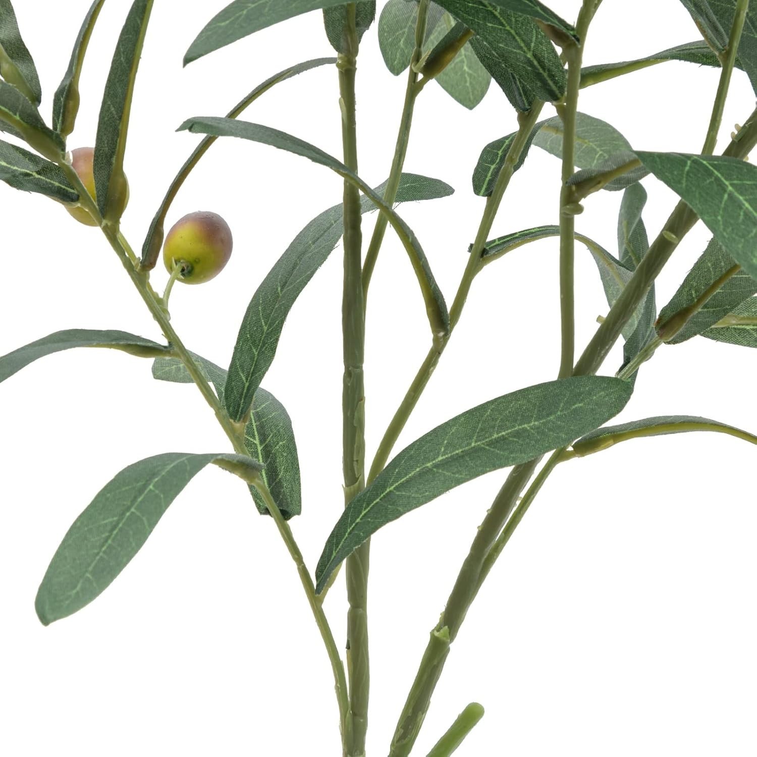 Pack of 6 Realistic Faux Olive Branches – Perfect for Home and Event Decoration
