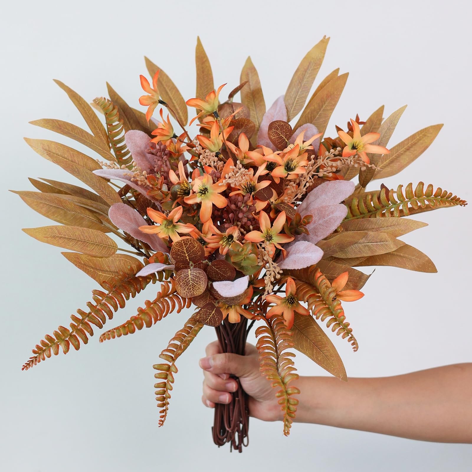 Artificial Greenery Stems Box Set for Fall Decor (Pack of 70pcs) with 8 Kinds…