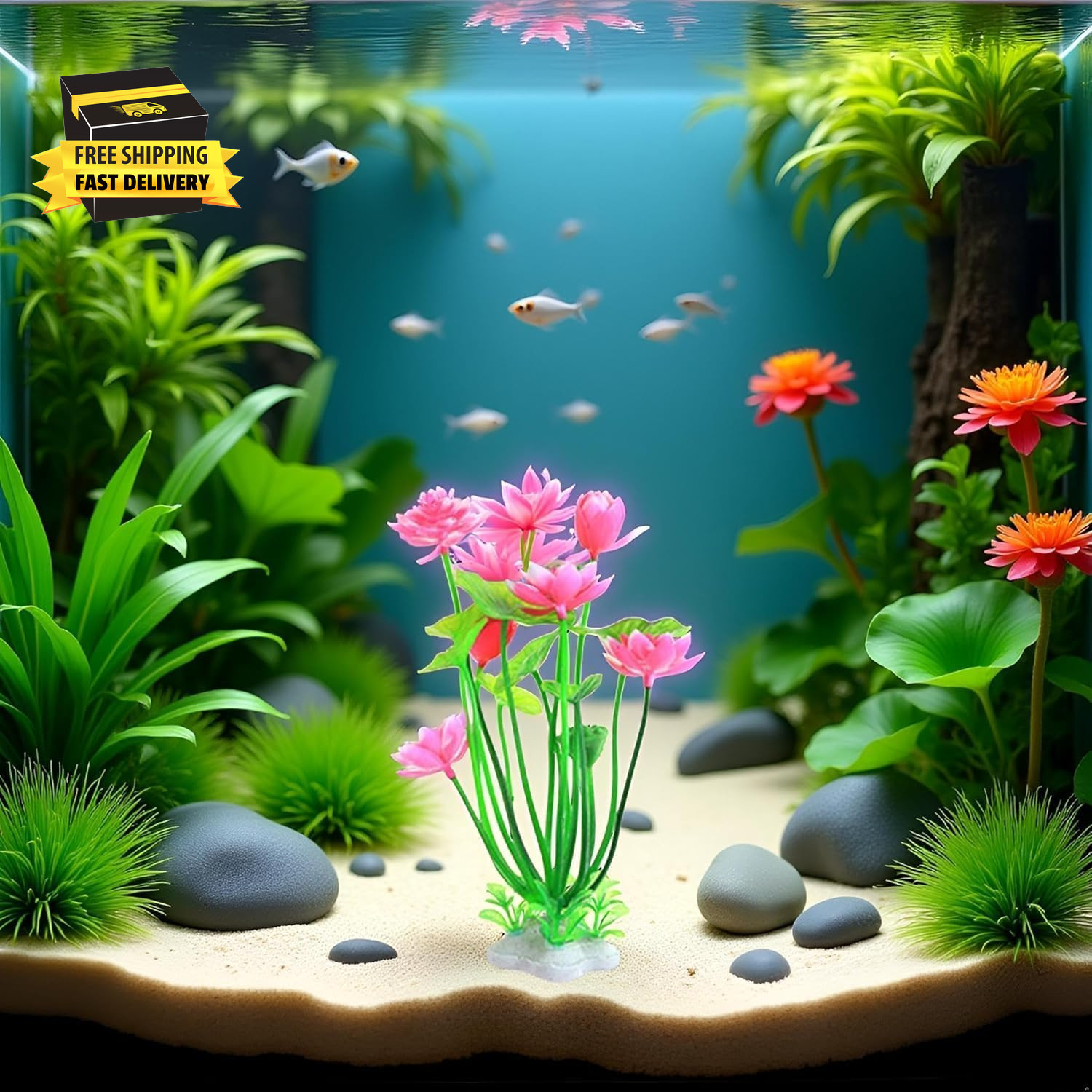 Artificial Water Plants, Aquatics Grass Flower Simulation Plastic Artificial Lot