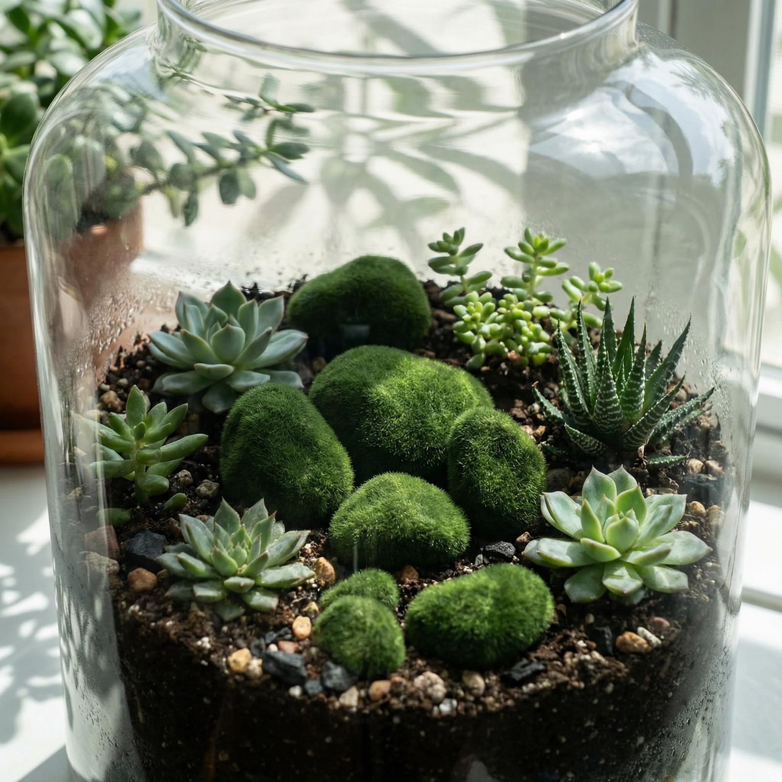 20 PCS Artificial Moss Rocks Faux Green Balls Fairy Garden Terrarium Stones