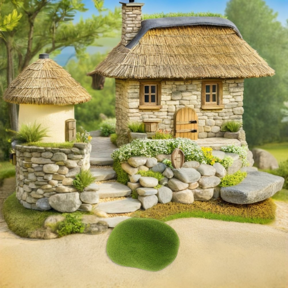 20 Pcs Simulation Moss Stone Realistic Artificial Rocks Decorative Faux