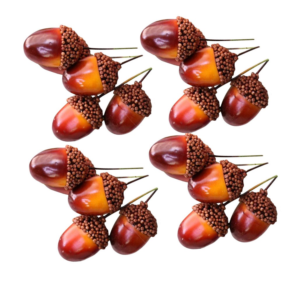 50Pcs Reusable Artificial Decor Acorns Multi Color for Christmas Baby Shower