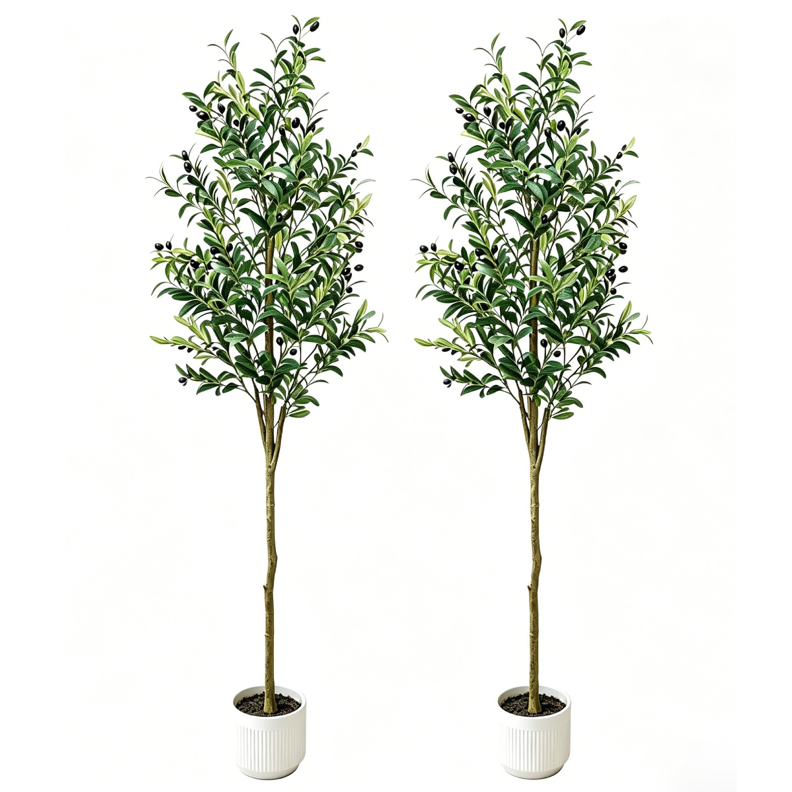 6FT Artificial Olive Trees Indoor with Moss and Planter Faux Fake Home Decor NEW