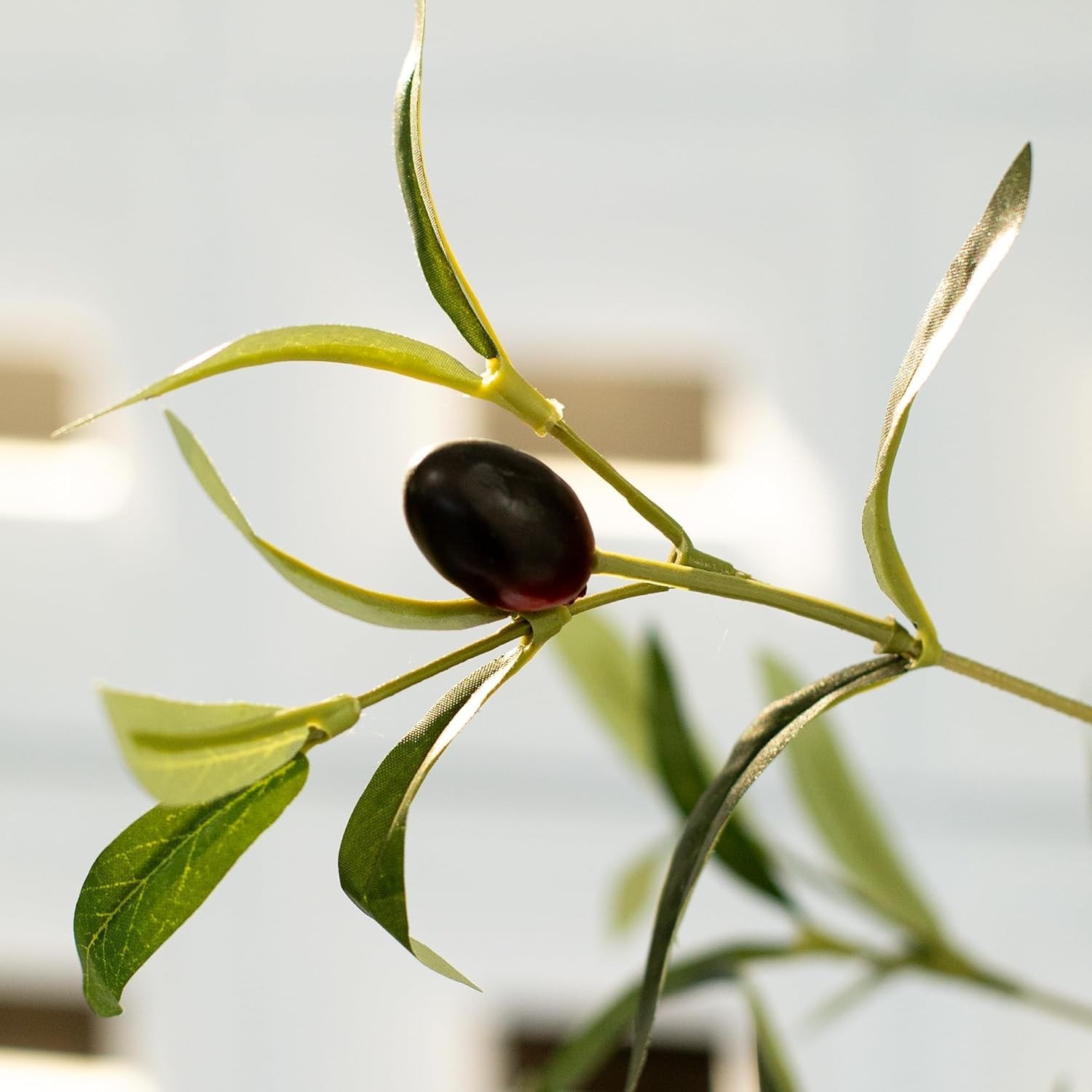 Faux Olive Tree 5FT Artificial Indoor, Fake Olive Tree 61 Tall Large Topiary Art