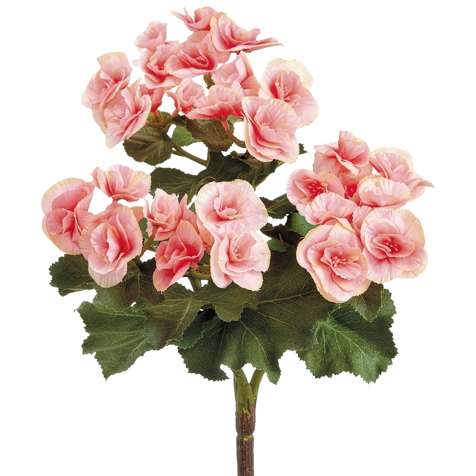 Allstate 10″ Pink and Green Artificial Begonia Floral Bush