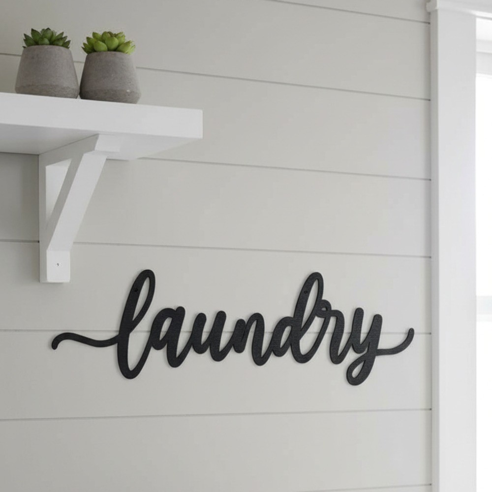 Farmhouse Laundry Room Metal Wall Art Rustic Decor Sign Backdrop Gift