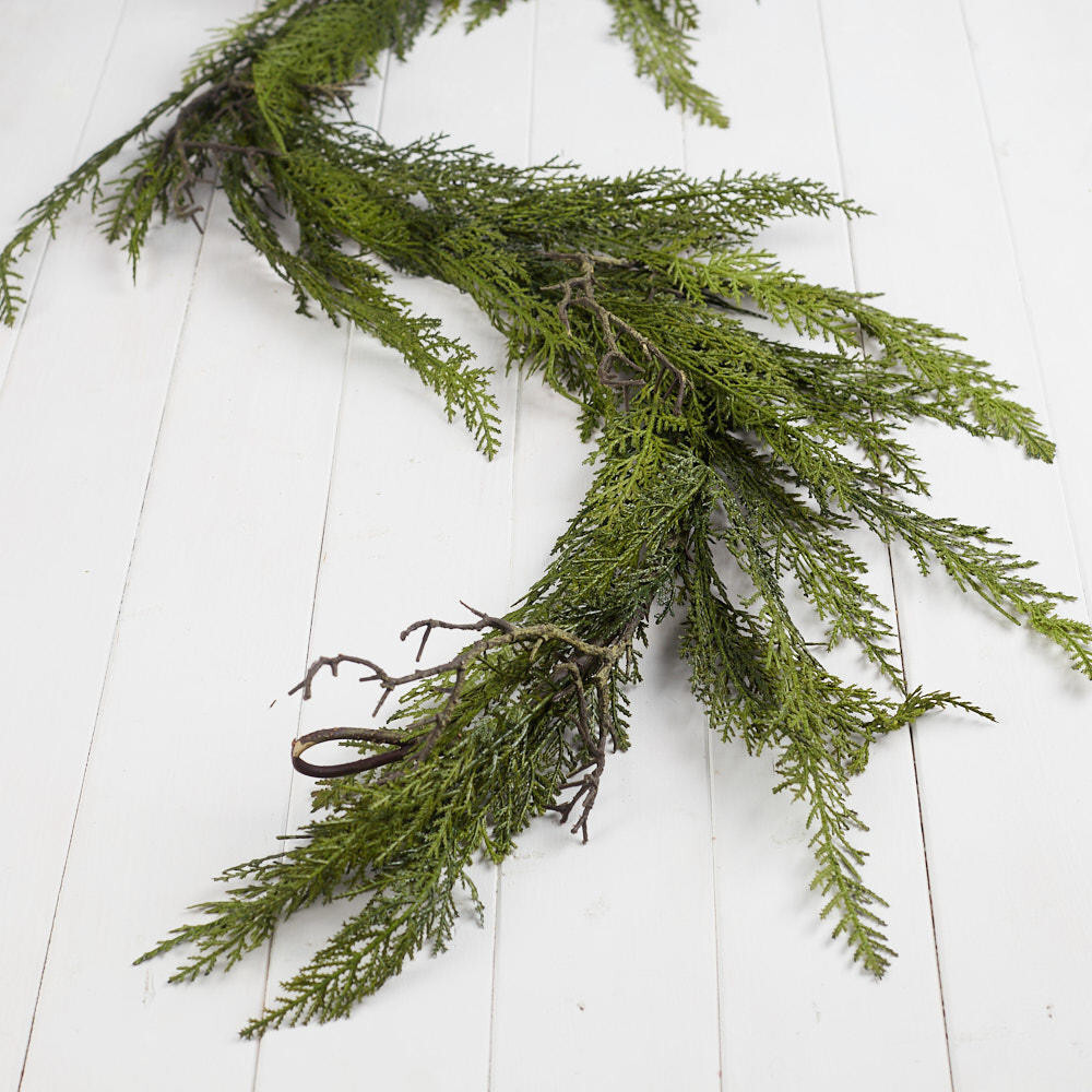 6 Foot Indoor/Outdoor Artificial Cedar Twig Garland
