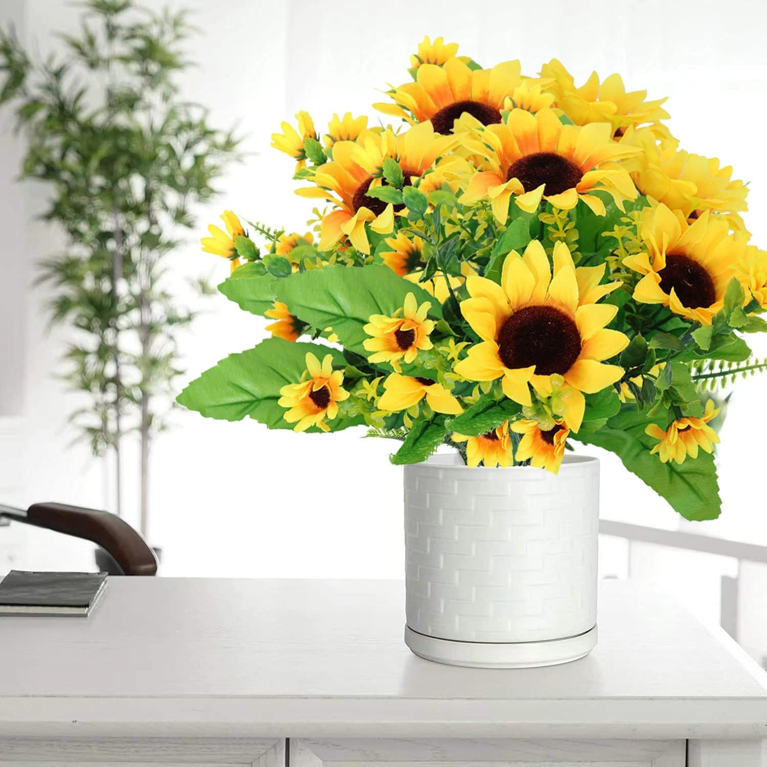 20 Pack Faux Sunflowers for Wedding, Home, Kitchen & Birthday Decor