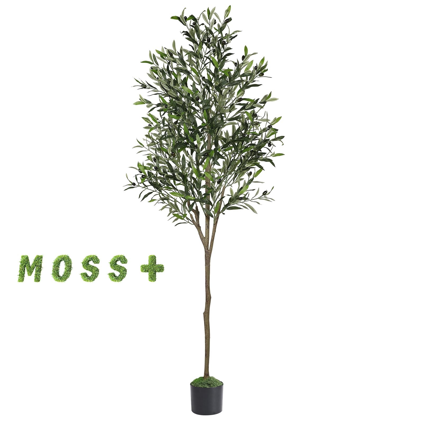 6ft Olive Tree Artificial Indoor, Fake Tree Potted Faux Olive Trees with Life…