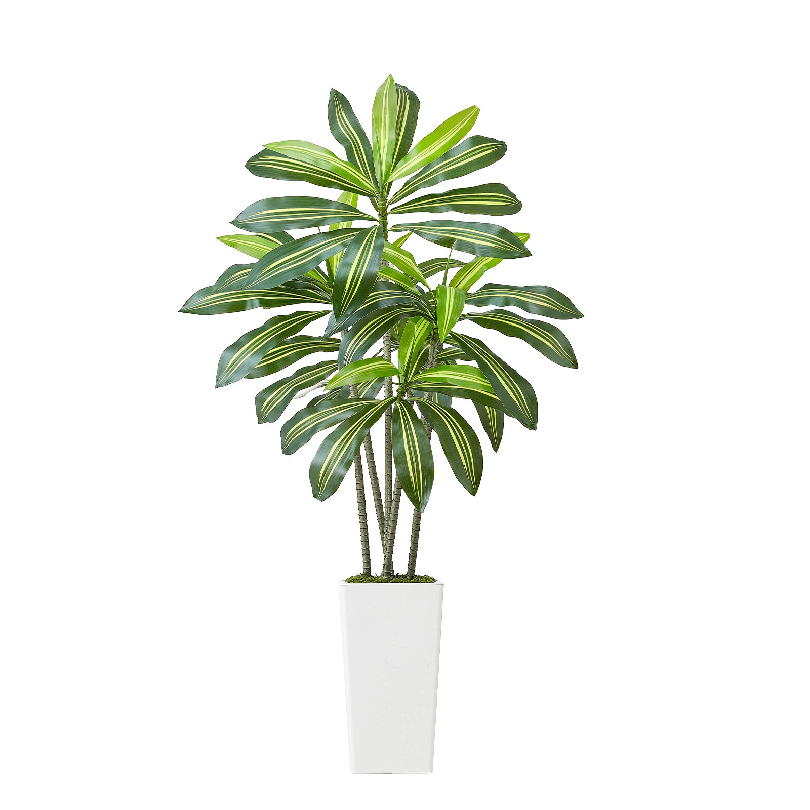 VEVOR 5ft Artificial Dracaena Tree Fake Plant with White Planter Indoor