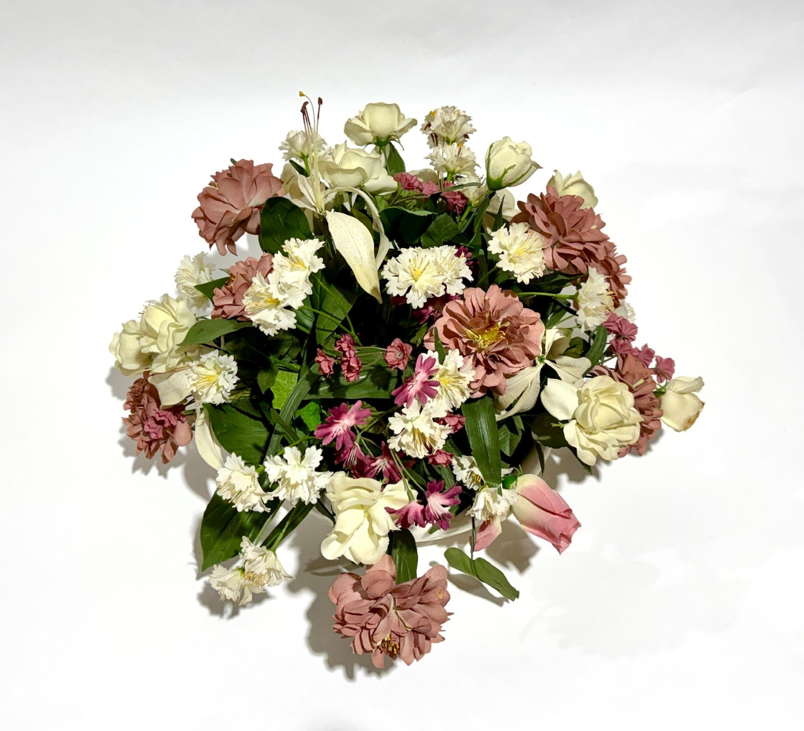 Artificial Faux Flowers in Vase,Silk Flower Arrangement Floral Table Centerpiece
