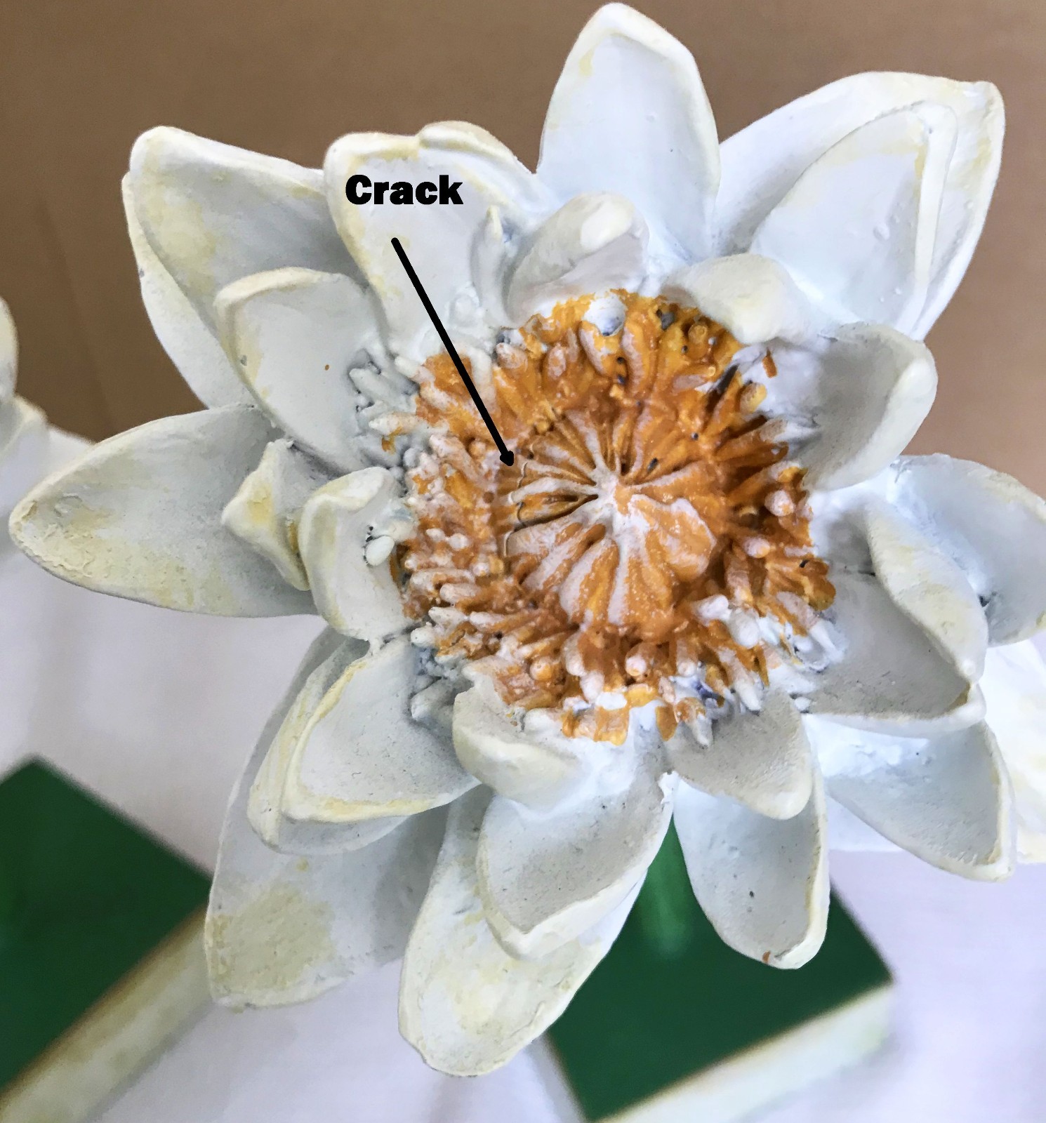 Set of 2 ASHLAND Spring Printemps Lily Pond Lotus Resin Flower Home Accent Decor