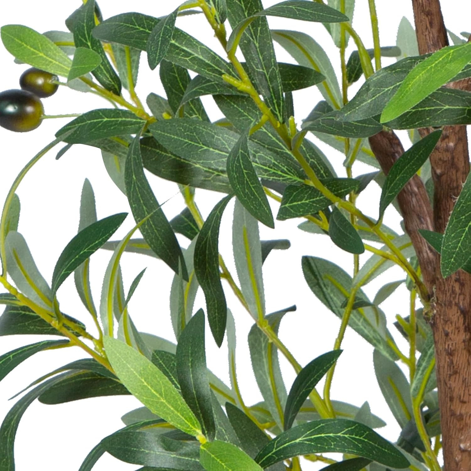 Artificial Olive Tree, 6FT Tall Faux Olive Trees with Pot 72In Outdoor Fake Pott