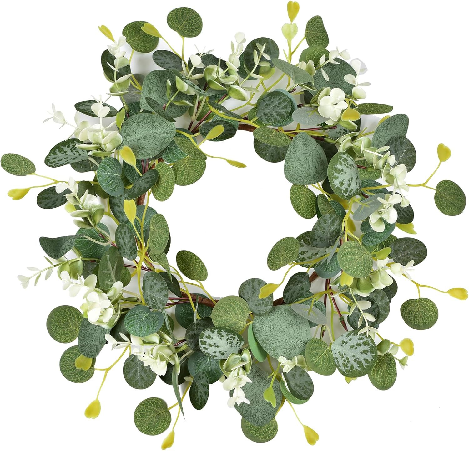 Artificial Green Eucalyptus Wreaths 12” Spring Summer Eucalyptus Leaf Wreaths f