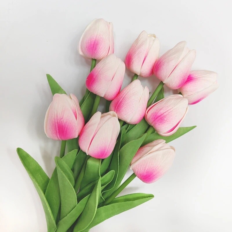 Tulip Flower 5 PCS Bouquet Artificial Lifelik Wedding Home Festival Decor Gift