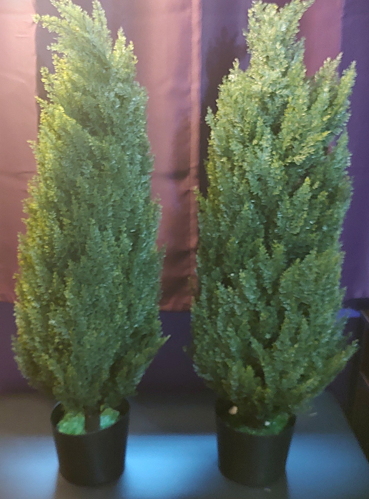 LPN – Artificial Topiary Cedar Trees 3ft Tall 2 Set, Indoor/Outdoor Plant Decor