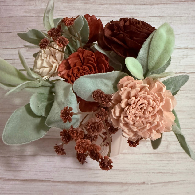 Sola Wood Rustic Floral Arrangement 16oz Mason Jar Personalised Custom Home Gift