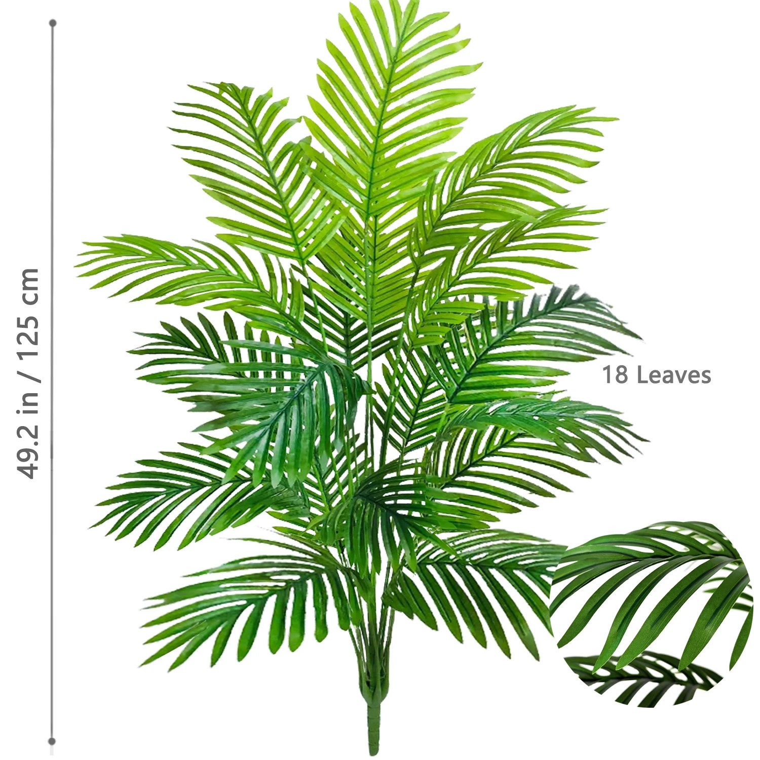 53-123cm Artificial Palm Tree Tropical Green Fake Plant Home Garden Decor