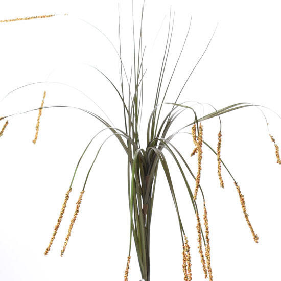 Lot of 12 Artificial Orange Seeded Long Blade Grass 30″ Stems